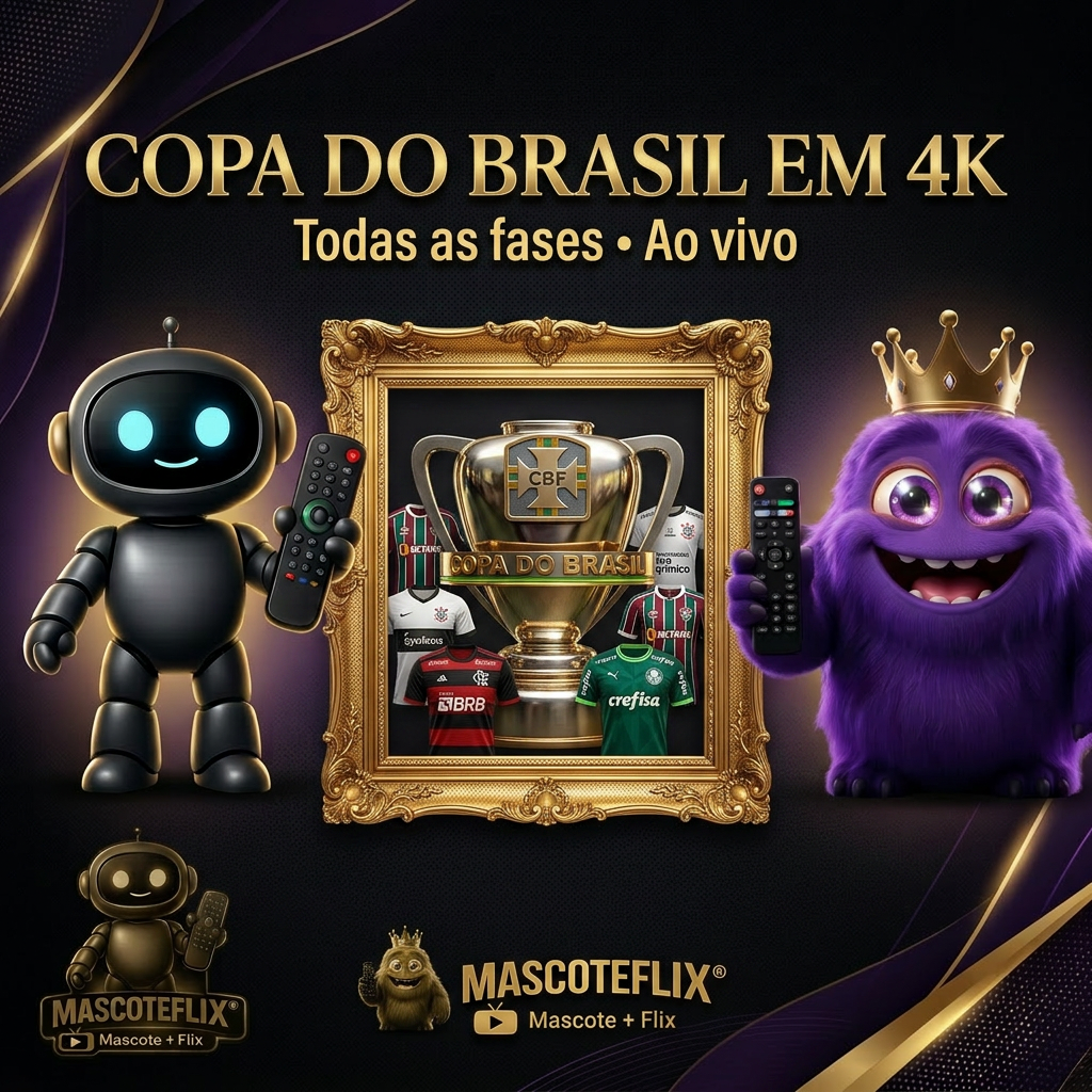 Copa do Brasil em 4K — Todas as fases ao vivo — Mascote Premium