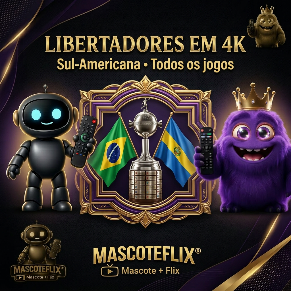 Libertadores e Sul-Americana em 4K — Todos os jogos — Mascote Premium