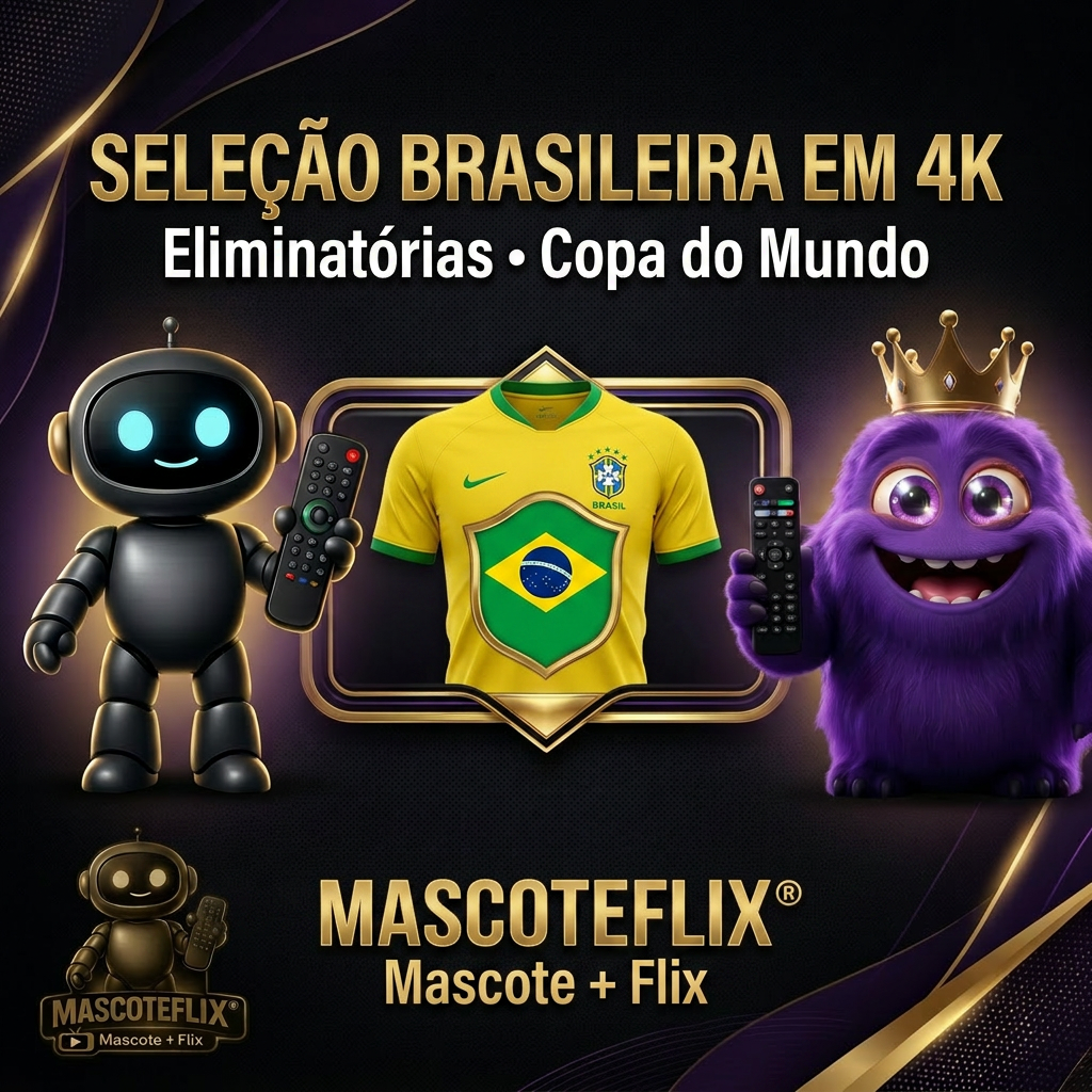Seleção Brasileira em 4K — Eliminatórias e Copa do Mundo — Mascote Premium