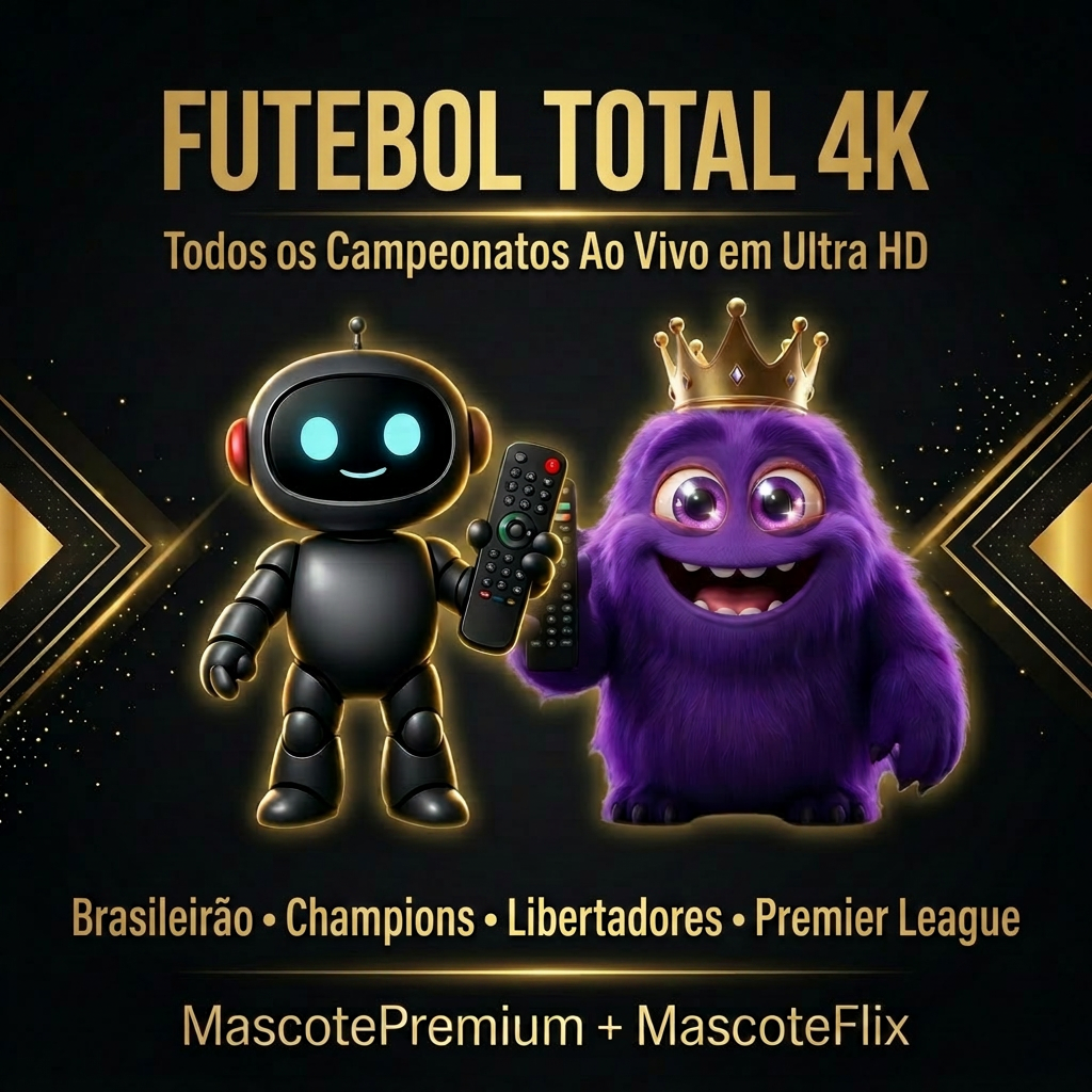Futebol Total 4K — Todos os campeonatos ao vivo em Ultra HD — Mascote Premium