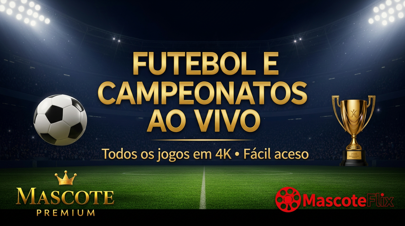 Futebol e Campeonatos ao Vivo em 4K — Mascote Premium + MascoteFlix