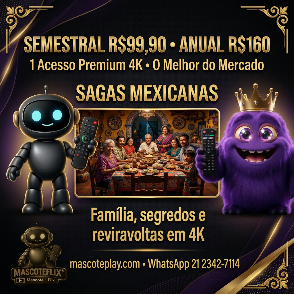 Novelas Mexicanas — Maiores Sucessos Dublados em 4K — Mascote Premium