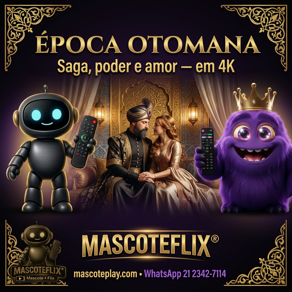 Novelas Turcas — Catálogo Completo Dublado em 4K — Mascote Premium