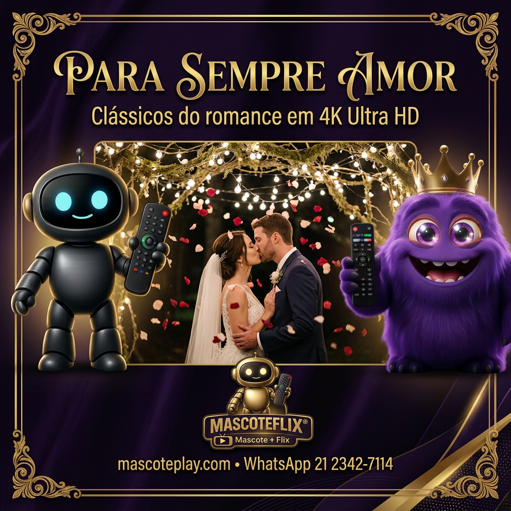 Filmes de Romance — Sessão a Dois em 4K — Mascote Premium